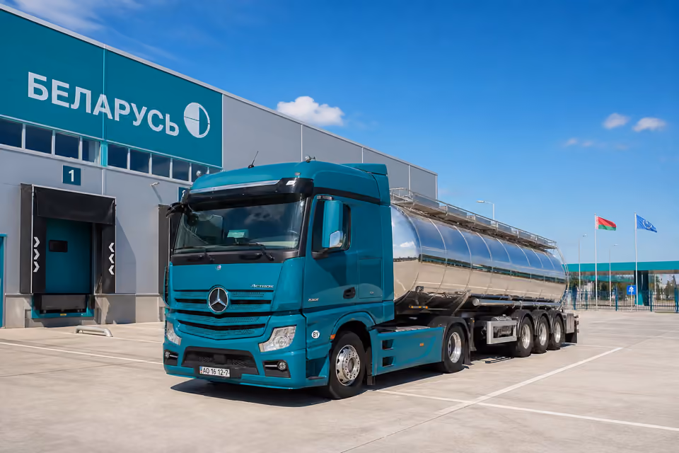 Полированная автоцистерна KDM Cargo на трассе