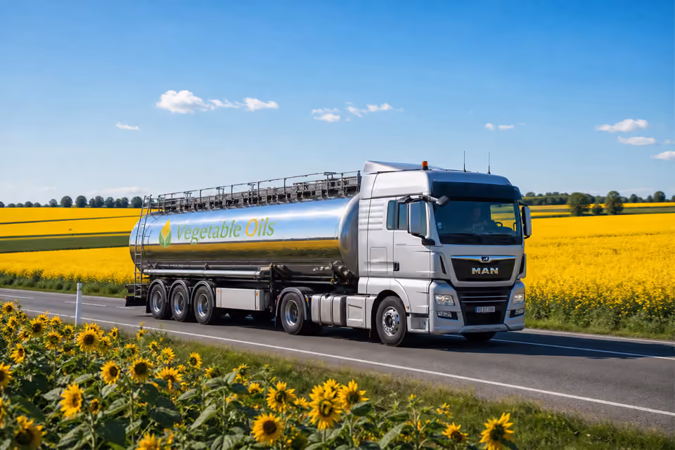 Пищевая автоцистерна KDM Cargo для перевозки рапсового и подсолнечного масла